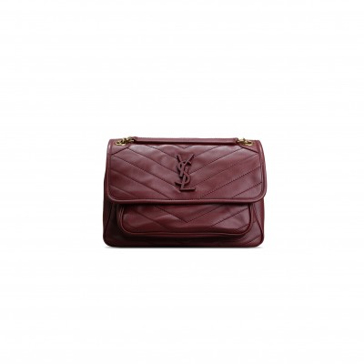 YSL NIKI BABY CHAIN BAG IN LAMBSKIN 498894 (21*16*7.5cm)